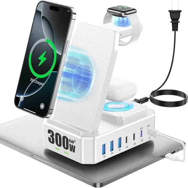 300W 10-in-1 Charging Station with GaN III & 65W PD for iPhone & Apple Devices